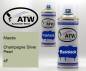 Preview: Mazda, Champagne Silver Pearl, 4F: 400ml Sprühdose + 400ml Klarlack - Set, von ATW Autoteile West.